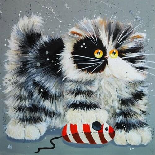 Cartoon Weird Cat Animal Diamond Painting Round Full Drill Nouveaute DIY Needlework Mosaic Embroidery 5D Cross Stitch Picture