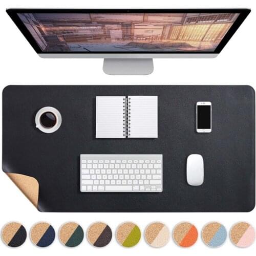 NEW Large Mousepad Office Computer Desk Mat Gaming Waterproof PU Leather Double-side Keyboard Cover Non-slip Laptop Mouse Pad