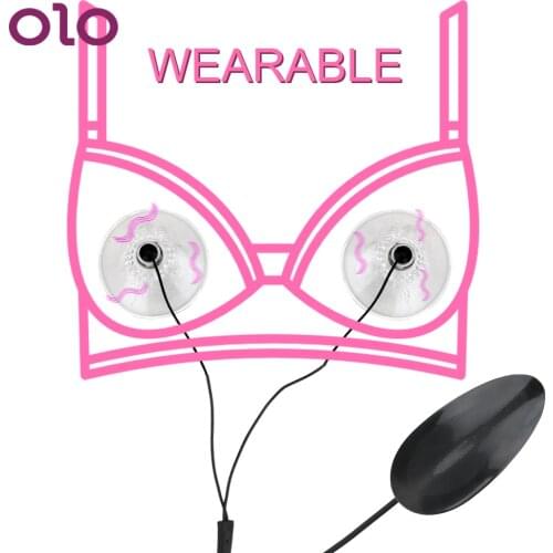 OLO Breast Massage Nipple Stimulation Licking Vibrator Suction Cup Nipple Chest Sucker Breast Enlargement Masturbator