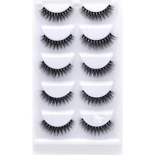 10 Pairs Multipack 3D Soft Mink Hair False Eyelashes Handmade Wispy Fluffy Long Lashes Natural Eye Makeup Tools Faux H series