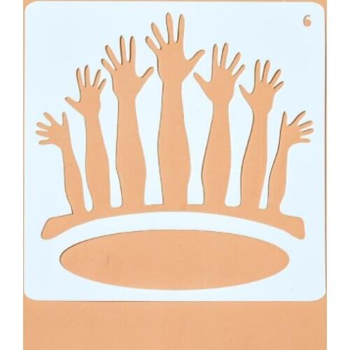 13*13 Hands Layering Stencils graffiti hand copied board hollowed out photo album graphic spray painting tool