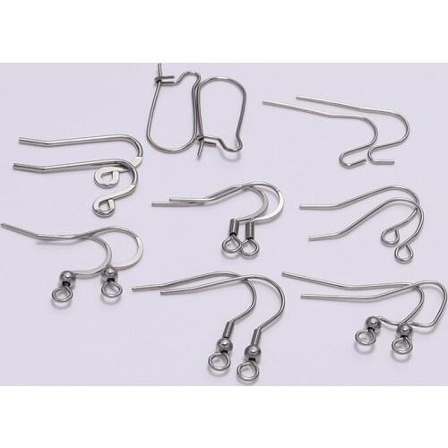 50pcs Stainless Steel Earring Hooks Findings Earrings Clasps DIY Jewelry Making Accessories Hook Earwire Jewellry Findings