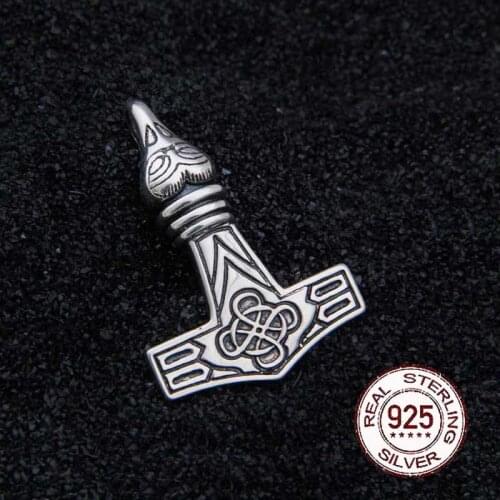 925 Sterling Silver Viking Raven with Celtic knot Pendant Nekclace with real cow leather and keel chain as gift