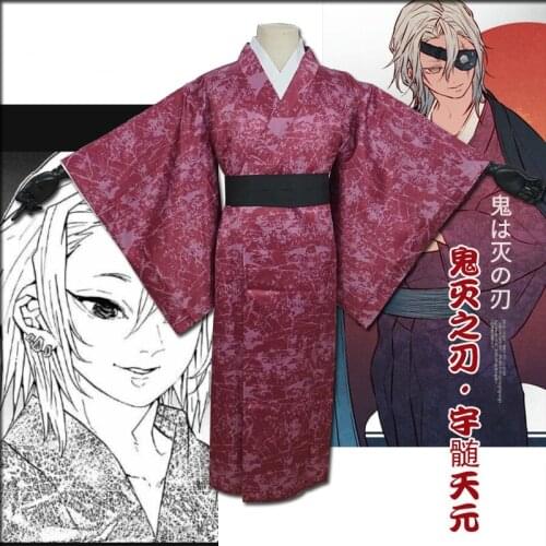 Anime Demon Slayer Kimetsu no Yaiba Cosplay Costume Uzui Tengen Cosplay Kimono Halloween Christmas Costumes