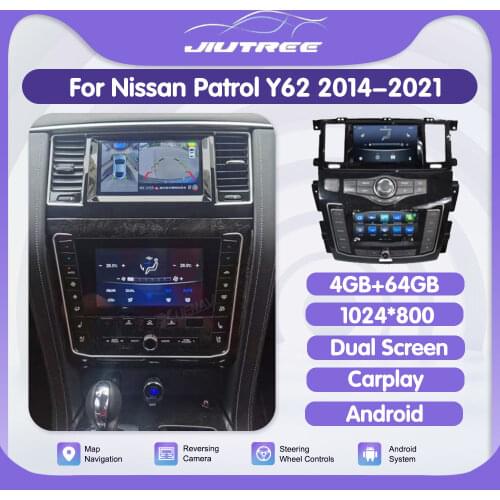 Dual screen Car Radio For Nissan Patrol Y62 2014 2015 2016 2017 2018 2019 2020 Android car stereo multimedia player autoradio