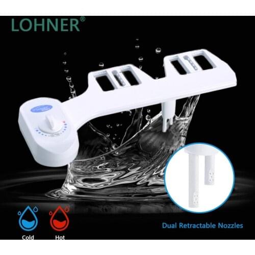 Lohner Bathroom Bidet Fresh Water Spray Mechanical Bidet Toilet Seat Attachment Bathroom Non-Electric Nozzle-Fresh Water Bidet
