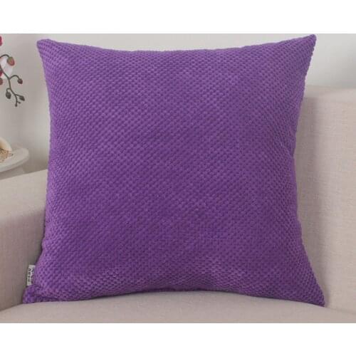Fyjafon Pillowcase 60x60 Plush Cushion Cover Purple Gray Pillow Case Living room Back Cushion Cover Thick Pillowcases