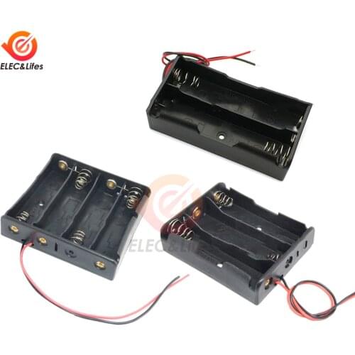 ABS 18650 Power Bank Case 2X 3X 4X 18650 lithium Battery Holder Storage Box Case 1 2 3 4 Slot Batteries Container With Lead Wire