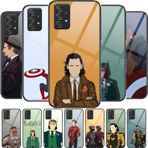 Marvel Tempered Glass Case Phone For Samsung Galaxy A51 A71 A60 A70S A70 A80 A21S A41 A20E A50 A30S 5g A32 A40S A20S plus