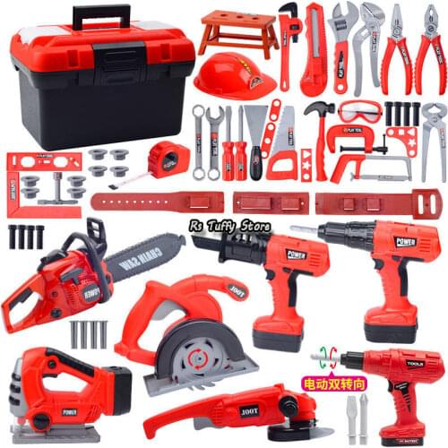 Kids Toolbox Kit Pretend Play Set Simulation Repair Tool Drill Screwdriver Repair House Play Toys Tool Set Toys for Boy Children