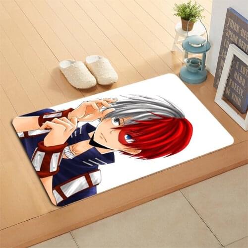 Todoroki Shouto My Hero Academia Door Mat Print Carpets Anti-slip Floor Mat Outdoor Rugs Front Door Mats 40x60 50x80cm 0629