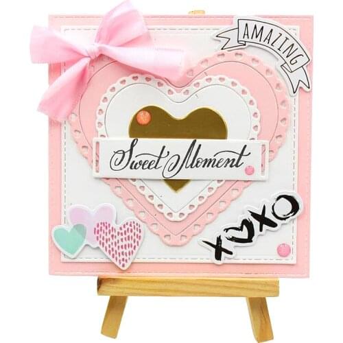 KSCRAFT Heart Frame Metal Cutting Dies Stencils for DIY Scrapbooking/photo album Decorative Embossing DIY Paper Cards