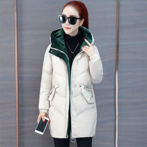 Winter Jacket 2020 New Women Long Parkas Casual Hooded Female Thick Warm Parka Cotton Padded Jacket Outerwear Plus Size 3XL 1036
