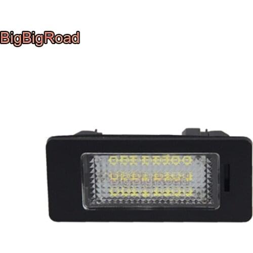 BigBigRoad Car License Plate Lights Number Frame Light For-BMW 5 Series E39 1996~2003 E60 E60N E61 2004~2010 1 Series E82 E88