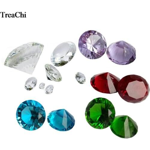 Fashion Crystal Clear Paperweight Faceted Cut Glass Giant Diamond Jewelry Decor Craft 5 colors
