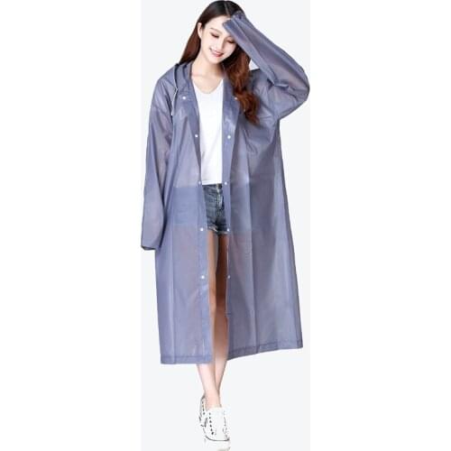 Fashion EVA Women Raincoat Thickened Waterproof Rain Coat Women Clear Transparent Tour Waterproof Rainwear Suit