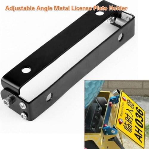 Motorcycle Automobile Adjustable Angle Metal License Plate Holder Bracket 6 Color Aluminum License Plate Bracket