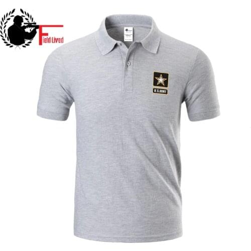 Brand Clothing Summer Top Military Tactical Mens T-Shirts Casual Combat Shirt Solid Collar Jersey Male Short Sleeve T Shirts