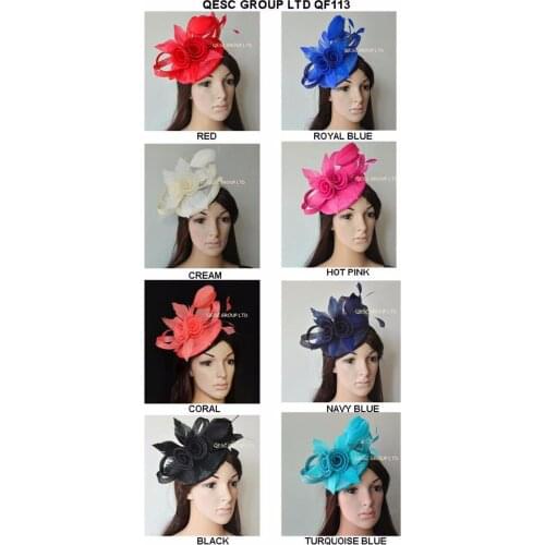 NEW unique design sinamay hats fascinator womens hag pillbox for with feathers for Kentucky derby wedding races party church