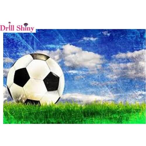 Full Square Diamond 5D DIY Diamond Painting "Football" 5D Embroidery Cross Stitch Mosaic Painting Home Decor