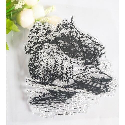 Wooded Riverside Highly Transparent Clear Stamp/Seal for DIY Scrapbooking / Photo Album Decorative Silicone Stamps Sheets