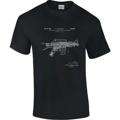 M16 Rifle Shirt M-16 Ar-15 Rifle M-16 Shirt Gun Enthusiast Military Gift 2019 New Fashion Mens Clothing High Quality Shirts