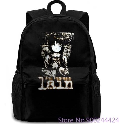 New Popular Serial Experiments Lain Anime Black New women men backpack laptop travel school adult student