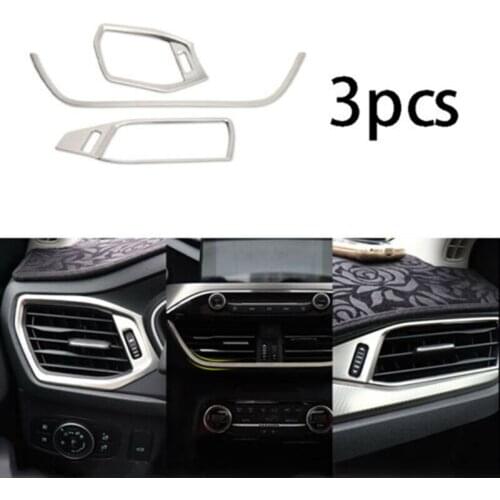 Silver Dashboard Air Outlet Vent Trim Fit for 2019-2020 Ford Focus STRS