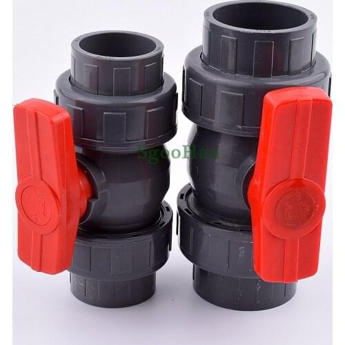 ID 20/25~90/110mm Big Size Pipe PVC Ball Valve Connector Globe Valve Home Garden DIY Irrigation System Tube Fittings Joint