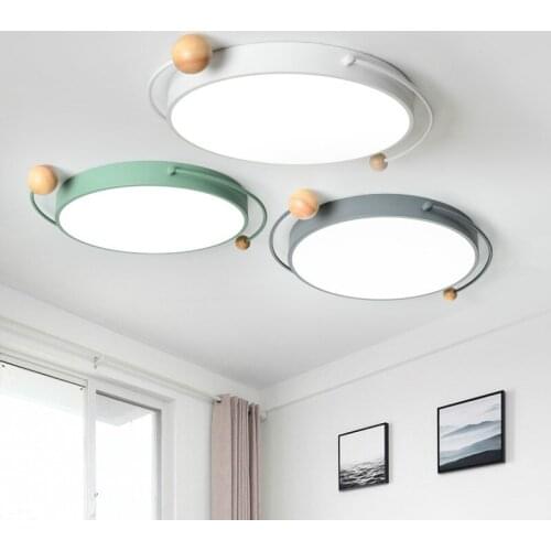 Nordic bedroom lamp macaron ceiling lamp modern minimalist atmosphere home round creative personality living room lamps LB12169