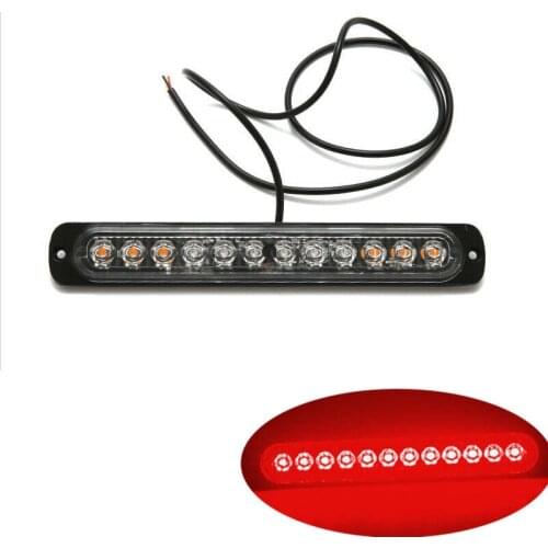 Red LED Side Marker Light Trailer Police Strobe Flash Light Dash Emergency Warning Lamp 12V-24V