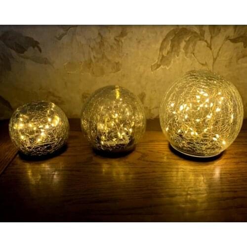 Solar LED Garden Light Lantern Waterproof Crystal Crack Ball Lamp For Outdoor Garden Yard Patio Decoration Holiday Light
