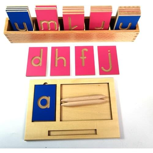 Lowercase Print Tracing Board montessori material language toys 28sassoon font letters per set 2 pcs y and k