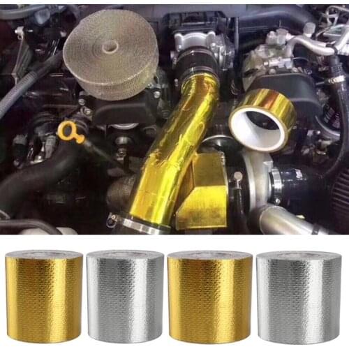 High Temperature Bandage Tape Thermal Barrier Tape Heat Reflective Adhesive Aluminized Heat Shielding Mat for Hose&Auto
