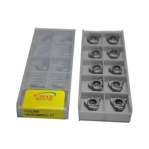 YUTOOLS Thread Carbide insert 16ER200 ISO 2.0 CNC Milling Turning insert 10pcs