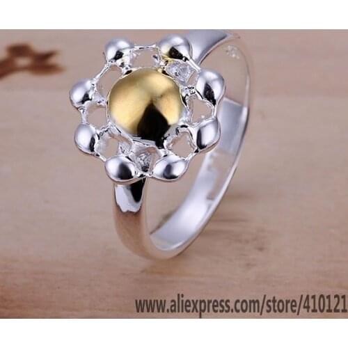 R112 Fine Silver Wholesale Rings Jewelry,Hot Sale -Sterling-Silver Charms Free Shipping Fashion Chrysanthemum Ring /dtmamkta