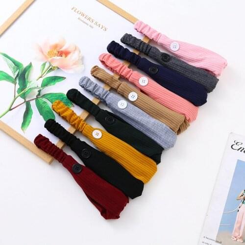 Q 2020 Women Solid Headband Turban Elastic Headwear Head Wrap Women Hair Accessories for Women Striped Hair Bands Female Bezel