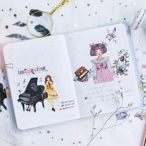 1pcs/lot Vintage black series Stickers creative Stickers Paper Adhesive Stickers For Kids DIY Scrapbooking Diary Photos Albums