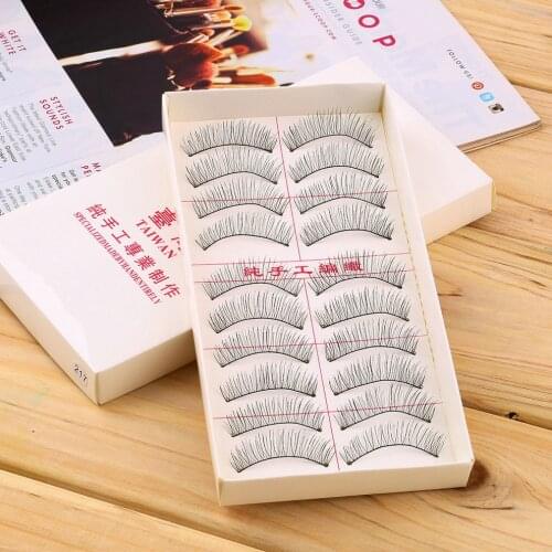 10Pairs/Set New Makeup False Eyelashes Soft Natural Cross Long Eye Lashes Extension maquiagem Make Up Tools Accessories
