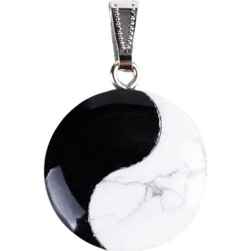 2018 bestselling top quality natural stone Tai Chi Yin Yang Charm pendants for jewelry making 1pcs/lot Wholesale free shipping