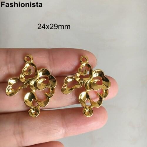 30 pcs - Metal Casted Lucky Clouds Charms Pendant With Back Loop 24x29mm Gold/KC Gold/Silver-color,DIY Earrings Jewel -U