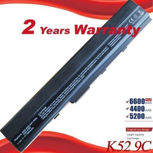 7800mAh laptop battery for ASUS k42j k42f k42jr k42d k42jc k42jf k42jb K52 K52D K52DE K52DR K52DY K52EQ K52JT K52F K52J free shi
