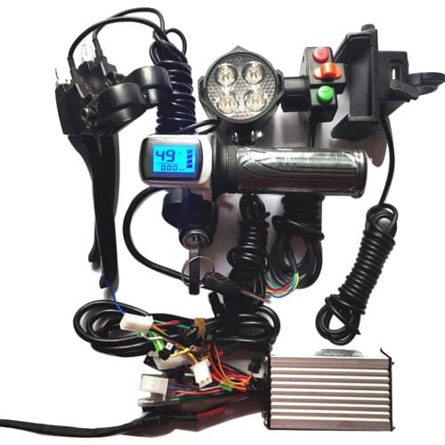 Electric Scooter Accessories 24V/36V/48V/60V 250W/350W Intelligent Brushless Controller with Liquid Crystal Handle Kit