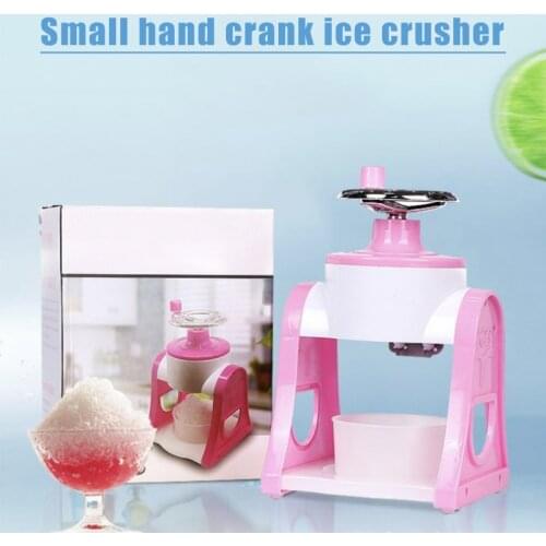 Household Handhold Manual Ice Crusher Hand Crank Mini Ice shaving Machine Snow Cone Smasher DIY Ice Cream Grinding Machine LXY9