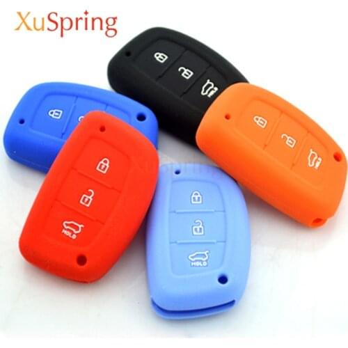 Car Key Case Cover Protective Rubber For Hyundai ix25 ix35 Creta 2019 2020 2021 2022