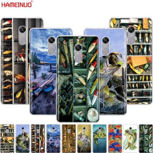 HAMEINUO Fishing gear fish Lake Tackle Box Cover phone Case for Xiaomi redmi 5 4 1 1s 2 3 3s pro PLUS redmi note 4 4X 4A 5A