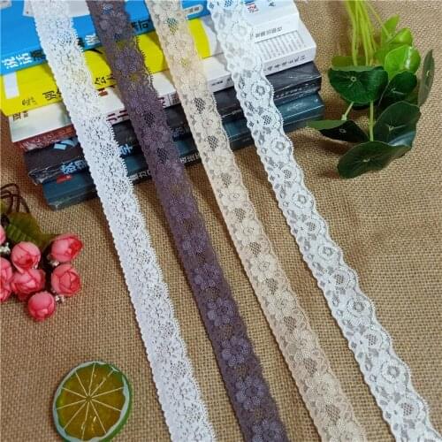 S1989 Width 2-2.5CM Stretch Elastic And Colorful Nylon Spandex Lace Fabric Trim For Dress Pants Skirt Decoration Accessories