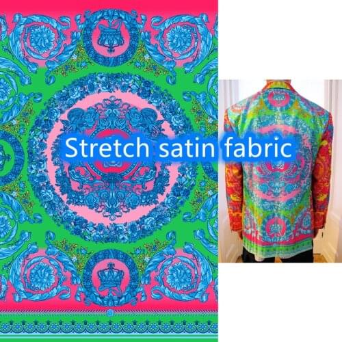 82cm*145cm polyester stretch fabric dress positioning fabric head flower print fabric thin dress fabric diy clothes shirt patchw