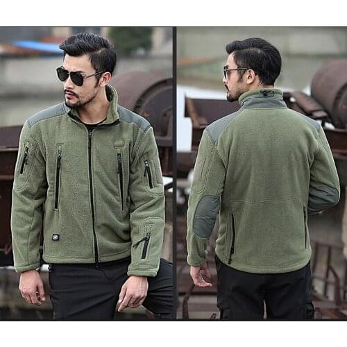 Fleece Coat Outdoors Riding Climbing Hiking Hunting Camping Thermal Military Tactical Windproof Jacket Men Winter Thicken Warm
