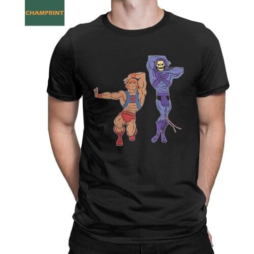 Awesome Vogue He-Man T-Shirts for Men Pure Cotton T Shirt Masters Of The Universe Short Sleeve Tee Shirt Printed Clothing